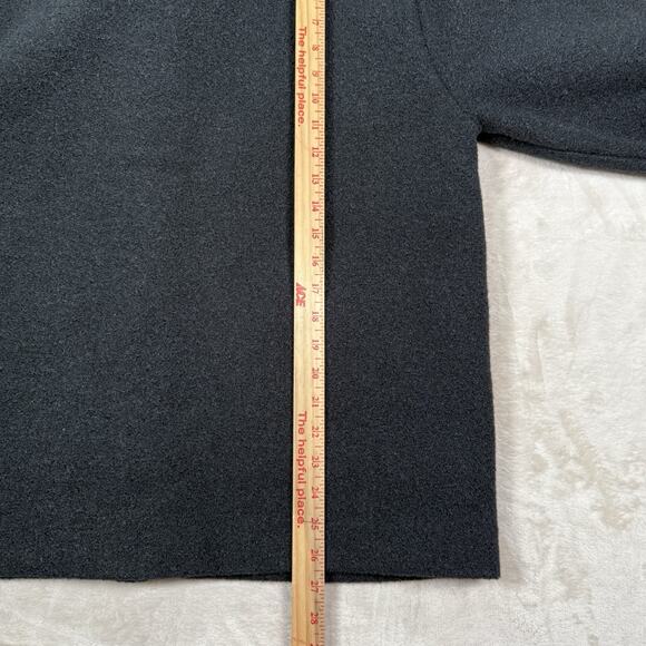 J Crew Boucle Shirt Jacket Size L Black Gold Crest Button Fleece Shacket EUC - Picture 7 of 7